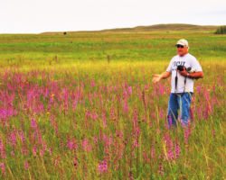Eldred in Discovery Prairie in Nebraska. Circa 2011. Photo by Gary Adams.