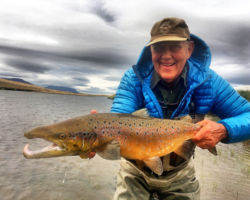 Born with Atlantic Salmon in Iceland. 2015. Photo courtesy of Stephen Born.