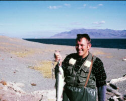 Born made time while doing his PhD work to chase Pyramid Lake's famous Lahonatan cutthroat trout. Circa 1967. Photo courtesy of Stephen Born.