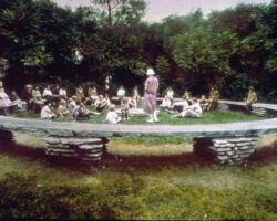 Council ring designed by Jensen in Columbus Park, Chicago, IL. Photo courtesy of William Tishler.