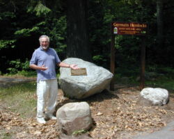 Dedication Ceremony for Germain Hemlocks State Natural Area in Oneida County, WI. Named in honor of Clifford Germain as part of the 50th anniversary of the State Natural Areas Program. July 2002. Photo courtesy of WI DNR.