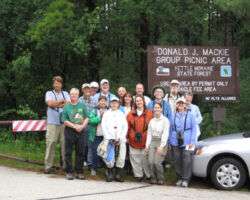 The Riveredge Bird Club Noel founded in 1986 made an annual field trip from the Southern Kettle Moraine to Wyalusing State Park. 2010. Photo courtesy of NJC Bird Club.