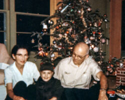 Aroline, son John and husband Max.