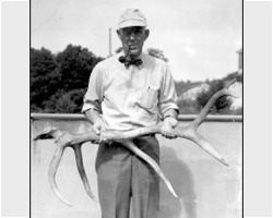 Arlie Schorger with elk antler.
