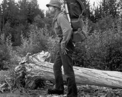 Don L. Johnson on one of his many wilderness excursions. Photo courtesy of Douglas Johnson.
