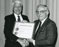Laurence Jahn received The Aldo Leopold Award from The Wildlife Society. 1989.