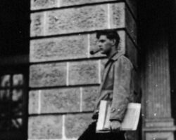 Johnson studied journalism at UW-Madison. He took enough courses in biology and natural sciences to earn a double major. Circa late 1940s. Photo courtesy of Douglas Johnson.