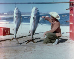 Johnson on one of his many fishing expeditions. Photo courtesy of Douglas Johnson.