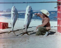 Johnson on one of his many fishing expeditions. Photo courtesy of Douglas Johnson.