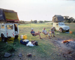 Milwaukee Journal Sentinel photographer, George Cassidy, accopanied Johnson on many of his travels. 1984. Photo by George Cassidy.