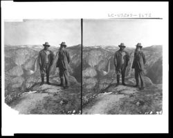 John Muir with Theodore Roosevelt in Yosemite. 1903.