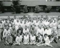 Fred Schmeeckle (left front) at a 6-week teacher training course in Eagle River, Wisconsin at Trees for Tomorrow.