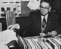 Fred Schmeeckle in his office.