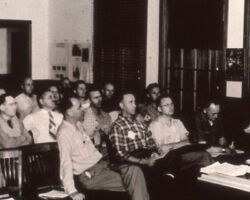Fred Trenk speaking to a group.