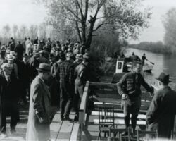 Louis Radke giving state legislation committee tour of Horicon Marsh. 1929. Photo courtesy of Wiscosin DNR.