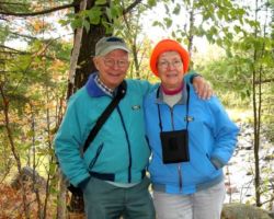 Roy and Charlotte Lukes at Big Falls Park in Door County, WI. 2018. Photo courtesy of Door County Pulse.