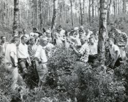 Robert Ellarson teaching. Photo courtesy of Wisconsin Conservation Department.