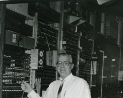 Leslie Woerpel at AT&T. Photo courtesy of Loren Woerpel.