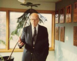Gaylord Nelson in the Wisconsin Conservation Hall of Fame Gallery at Schmeeckle Reserve, UW-Stevens Point. (Photo courtesy of the Wisconsin Conservation Hall of Fame.)