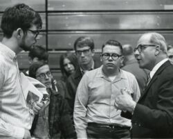 Gaylord Nelson (right) wrote the bill that created the Environmental Education Act, assuring that generations of children in America would learn the importance of protecting the environment.