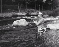 Governor Warren P. Knowles trout fishing. 1966. Photo by Staber W. Reese. Courtesy of UW-Madision Digital Archives.
