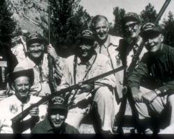Warren Knowles (center) at One Shot Antelope Hunt in Lander, WY. 1969.