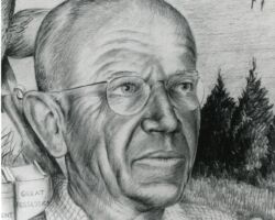 Sketch of Aldo Leopold by Charles W Swartz. From 1948 Issue of Missouri Conservation.