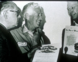 Mully Taylor with WCHF Inductees Warren Knowles and Stanton Mead.