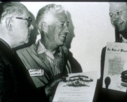 Mully Taylor with WCHF Inductees Warren Knowles and Stanton Mead.