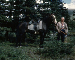 Raymond Zillmer on a horseback trip in Canada.