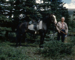 Raymond Zillmer on a horseback trip in Canada.