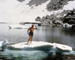 Raymond Zillmer in the Trinity Alps. 1956.