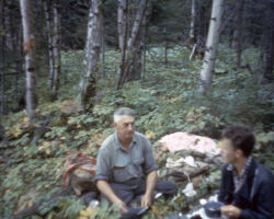 Raymond Zillmer with son, John, on Isle Royale.