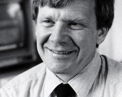 Arlen Christenson mentored hundreds of students who served as clinical interns in the Public Intervenor’s office during his career with the University of Wisconsin-Madison Law School. The interns practiced environmental law and advocacy and helped citizen advocates. 1985. (Photo courtesy of UW-Madison).