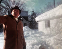 Arlen Christenson with daughter, Anne, in Ashland, WI. Circa 1969/70. (Photo courtesy of Christenson family.)