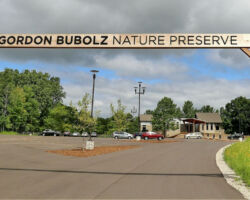 Entrance to the Gordon Bubolz Nature Preserve in Appleton, WI. Gordon helped to preserve 10 natural areas around Wisconsin. Circa 2000s. (Photo courtesy of Bubolz Nature Preserve.)