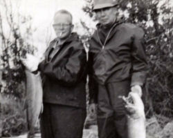 Fishing was a favorite pastime of Gordon's. 1956. (Photo courtesy of Bubolz Family.)