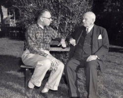 At the age of 21, Gordon began working in the family insurance business with his father, Julius, who founded the company that is now known as SECURA Insurance. Circa early 1950s. (Photo courtesy of Bubolz Family.)