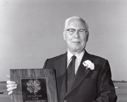 Gordon received a Citation for Outstanding Service to the 4-H in 1973. (Photo courtesy of Bubolz Family.)