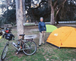 Kathleen Falk once biked and camped her way from Florida to New York. (Photo courtesy of Kathleen Falk.)
