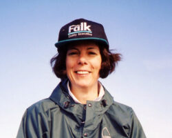 Kathleen Falk's strong management skills and inclusive leadership led to innovative land and clean water protections, initiatives to help move families out of poverty, and reforms to the criminal justice system. Kathleen also worked to preserve green space in Dane County, WI where she served as County Executive. Photo taken on Lake Mendota in Madison, WI. 2002. (Photo by Lee Kernen.)