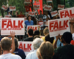 In 2002, Kathleen Falk became the first woman in Wisconsin to run for Governor on a major party ticket. (Photo courtesy of Kathleen Falk.)