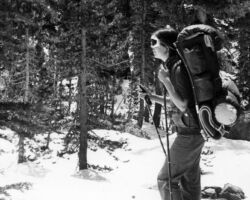 On a full scholarship to Stanford University, Kathleen Falk was often in the Sierra Mountains thinking about how she could try to protect natural resources. Circa 1972. (Photo courtesy of Kathleen Falk.)