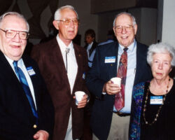 Clusen was president of the National League of Women Voters from 1974-78. While president, Clusen worked to assure the passage of the 1974 Safe Drinking Water Act. She is pictured here at her WCHF Induction in 2002. (Photo courtesy of WCHF.)