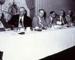 Harley MacKenzie (left) is credited with professionalizing the warden force. He established physical and professional qualifications, wrote the first wardens’ manual, secured official uniforms and created warden efficiency awards.