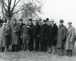 Louis Radke (5th from L) with Horicon Marsh Legislature inspection group. (Photo courtesy of Wisconsin DNR.)