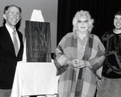 Lorrie Otto at her Induction Event. 1999. (Photo courtesy of the Wisconsin Conservation Hall of Fame.)
