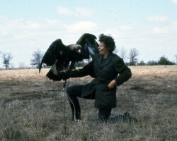 Frances with Eagle. Circa 1960s/1970s. (Photo courtesy of Harv Radke.)