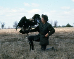 Frances with Eagle. Circa 1960s/1970s. (Photo courtesy of Harv Radke.)