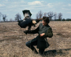 Frances with Eagle. Circa 1960s/1970s. (Photo courtesy of Harv Radke.)